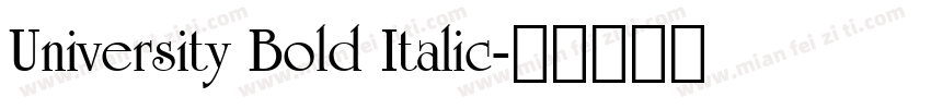 University Bold Italic字体转换